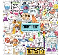 100Pcs Chemistry Stickers for Laptop, for Water Bottle - Funny Chemistry Gifts for Students, Teachers - Science Party Favors & Decorations - Gift for Women & Men