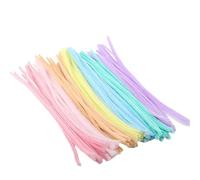 100pcs Chenille Stem Pipe DIY Creative Toys Chenille Sticks Cleaners Handmade Material Plush Strips(Mix colors3)