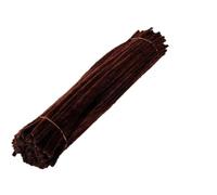 100pcs Chenille Stem Pipe DIY Creative Toys Chenille Sticks Cleaners Handmade Material Plush Strips(Coffee)