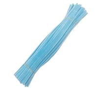 100pcs Chenille Stems Toys DIY Strips Wire Craft Pipe Creative Hobby Children Plush Stick Sticks For DIY(Blue)