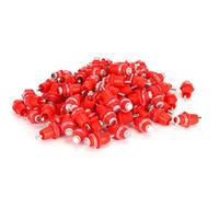 100Pcs Chicken Automatic Drinking Bowl Waterer Nozzle, Three Way Type, Durable Plastic and Metal - Leak Proof Rubber Ring, Easy Install, Practical Poultry Water Feeder