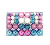 100pcs Christmas Ball Baubles Assorted Pendant Shatterproof Ornament Set Tree Decorations Hanging Decoration Christmas Ball Baubles