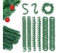 100pcs Christmas Ornament Hooks, 4in Long Pine Needle Ornament String Flexible Pine Needle Wire Hanger for Hanging Xmas Tree Wreath Rattan Adorns(Green)
