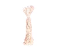 100pcs Christmas Ornament String, Christmas Tree Decoration Hanging Hangers Precut Ribbon Hooks with Snap Fastener Rope for Baubles, Gift Tags, DIY Crafts (Beige)