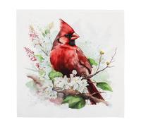 100Pcs Christmas Red Cardinal Paper Napkins Holiday Xmas Cardinals BirdsDisposable Party Napkin 6.5" Xmas New Year Luncheon Hand Towel for Winter Holiday Baby Shower Party Supplies (Cardinal)