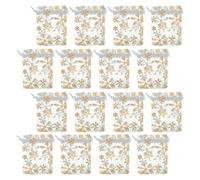 100pcs Christmas Snowflake Organza Drawstring Gift Bag | White Lightweight Organza with Drawstrings, Festive Packaging for Jewelry Sellers, Parents, Lavender Flowers
