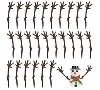 100pcs Christmas Snowman Hand: Artificial Antler Dried Tree Branches, Fake Tree Snowman Accessory Kit Plastic Reinde Ornaments