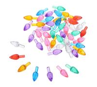100pcs Christmas Tree Bulbs Replacement Ornaments for Ceramic Season | Mixed Colours, Polystyrene Build, Easy Installation, Versatile Fit for Vintage Home Gatherings and Holiday Decor Random Color