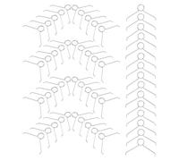 100pcs Christmas Tree Ornament Hook V Shaped Metal Silver for Season | Spring Loaded Design, Firm Cap Grip, Fits Mini Baubles and Balls, DIY Decorating Accessory