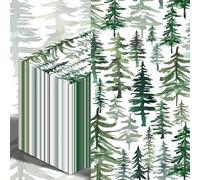 100PCS Christmas Tree Paper Napkins Watercolor Cedar Disposable Hand Towels Xmas 3 Ply Decorative Guest Napkins for Lunch Dinner Kitchen Bathroom Winter Christmas Cocktail Party Supplies