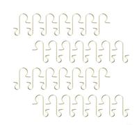 100PCS Christmas Tree S Hooks Metal Ornament Hangers for | Baubles Lights Decorations Silver Gold Green Red 30x18MM Reusable Holiday Decor(Gold)