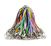 100Pcs Clasp Cords, Lobster Clasp Lanyard, Key Fob, Wrist Lanyard, Mixed Color, for Cellphone Cases Keychain DIY Jewelry Making