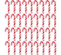 100Pcs Clay Canes Red White Candy Canes Christmas Candy Cane Faux Candy Cane Christmas Stick Mini Polymer Soft Clay DIY Decoration for Nail Art Kit DIY Cake Dessert Simulation Food（3CM-Red +White）