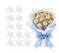 100Pcs Clear Chocolate Bouquet Holder,Chocolate Packaging Case Round Boxes | Candy Bouquet Packaging Accessory Supplies,for DIY Chocolate Bouquets,for Christmas Day Birthday Wedding Valentines Day Gift