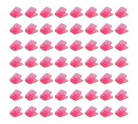 100Pcs Clear Paper Clip Square Colorful Paper Clip Clamps for Craft Drawing Board Food Bag Document Photo Clips