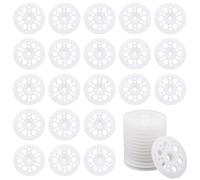 100Pcs Clear Plastic Flat Washers Load Spreading Transparent Foam Board Washers Insulating Fixings Plastic Washers with Screws for Fixing and Fastening