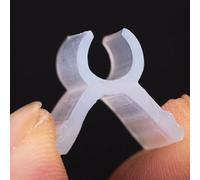 100pcs Clear Plastic Grafting Clamps for Supporting Tomato Plants, Peppers, Beans, and Other Vining Vegetables in Container Gardens (2.5mm)