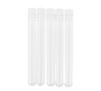 100pcs Clear Plastic Test Tube With Cap 12x100mm U- Bottom Long Transparent Test Tube Lab Supplies