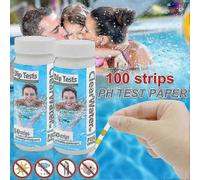 100pcs Clearwater Dip Test Strips Hot Tub Spa Swimming Pool Water Ph Alkaline