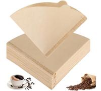 100pcs Coffee Filter Papers, Paper Coffee Filters Compatible with V60 Disposable Unbleached Filter Paper for Pour Over and Drip Coffee Maker for Coffee Dripper & Pour Over Coffee Maker (Wood Color)