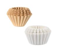 100PCS Coffee Filter Papers, White+Brown Disposable Paper Coffee Filters Heat-Resistant for Home, Office, Cafe, Restaurant