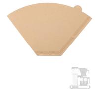 100pcs Coffee Filters for Technivorm Moccamaster Maker, Cone Coffee Filter Paper No 4 Compatible with Technivorm Moccamaster 8-10 Cup (Wood Color)