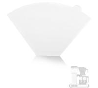 100pcs Coffee Filters for Technivorm Moccamaster Maker, Cone Coffee Filter Paper No 4 Size Compatible with Technivorm Moccamaster Machine Replacement Part Accessories 8-10 Cup (White)