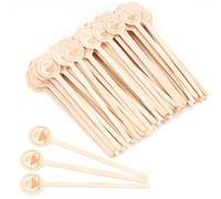 100Pcs Coffee Stirrers-5.9 Inch Natural Wooden Stir Sticks with Round Ends, Disposable Eco-Friendly Biodegradable Cafe Grade Coffee Stir Sticks Wood Beverage Mixer for Coffee Cocktails Milk Tea
