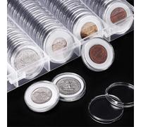 100Pcs Coin Collection Storage Capsules Box
