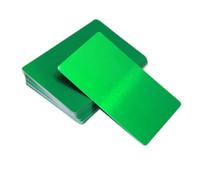 100pcs Color Anodized Aluminum Alloy Sheets - 3.4"x2.1" Flat Thin Metal Plates, 0.5mm/0.2mm Thick for Crafting/Engraving(Green,0.5mm)