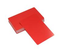 100pcs Color Anodized Aluminum Alloy Sheets - 3.4"x2.1" Flat Thin Metal Plates for Crafts, Engraving, and Decoration(Red,0.5mm)