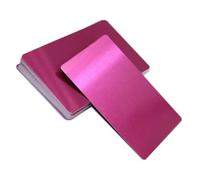 100pcs Color Anodized Aluminum Alloy Sheets - 3.4"x2.1" Flat Thin Metal Plates for Crafts, Engraving, and Decoration(Purple,0.2mm)