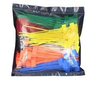 100pcs Color Cable Label, Binding Mark, Zipper, Fixed, 4 * 150mm for School, Garden, Office, Wall, Car(Mixed Color)