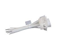 100pcs Color Cable Label, Binding Mark, Zipper, Fixed, 4 * 150mm for School, Garden, Office, Wall, Car(White)