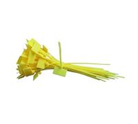 100pcs Color Cable Label, Binding Mark, Zipper, Fixed, 4 * 150mm for School, Garden, Office, Wall, Car(Yellow)