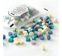 100Pcs Color Sealing Multicolor Wax Seal Beads DIY Lovers Craft Wedding Invitation Envelop Wrapping(Frozen 100PCS)