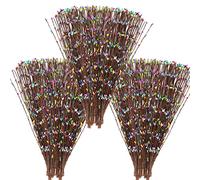 100PCS Colorful Easter Picks Spring Sprays Artificial Pip Berry Stems Floral Branches Pip Berry Garland Vines for Easter Craft Wreath Making Vase Filler Bouquet Spring Decoration (100)