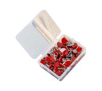 100Pcs Colorful Heart Shape Metal Push Pins Decorative Tacks for Offices Classroom Bulletin Board and Cork Notice Board Supplies