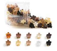 100Pcs Colorful Mini Flower Hair Clips, Small Hair Clips Mini Claw Clips Cute Jaw Clips Hair Pins Hair Barrettes Hair Accessories for Women Girls Kids Teens