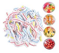 100pcs Colorful Stretch Food Covers, Plate Cover, Elastic Plastic Bowl Lids | Versatile Universal Bowl Covers for Food Storage, Food Covers Plastic Stretch for Fruits, Vegetables, Meat & More (100)