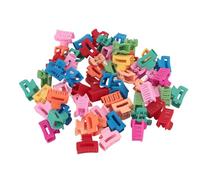 100pcs Colorful Tiny Claw Clips, Plastic Cute Matte Rectangle Mini Hairclips Bangs Hair Clip for Women Girls Medium Thick Thin