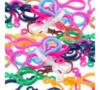 100pcs Colourful Plastic Lobster Clasps for Jewellery Making Crafts | Bright Colour Coding, Easy Opening and Closing, Suitable for Clothes, Charms, Pendants, Lanyards and Workshop Projects