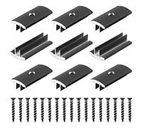 100PCS Composite Decking Clips,Fastener Board Clip,Aluminium Hidden Spacer Clips with 100 Screws for WPC/BPC, Bamboo Wood Floor Closure
