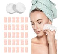 100Pcs Compressed Face Towels Portable Disposable Cleansing Towels for Travel Soft Towel Tablets Compact Facial Wipes for Easy Use and Moisture Absorption