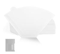 100pcs Cone Coffee Filters Compatible with Fellow Coffee Maker, Coffees Machine Filters Unbleached Disposable #2 Filter Paper for Fellow Aiden 10 Cup (White)