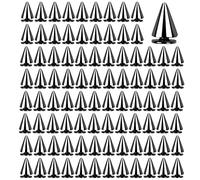 100Pcs Cone Spikes Rivets 7x10mm Metal Bullet Studs Punk Screwback Studs Screw Back Cone Studs Leather Spikes Rivets for Decoration in Clothes Jacket Bags Shoes Belts Bracelets Necklace (Gun Black)