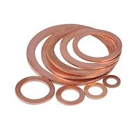 100pcs Copper Flat Washers - M3 M4 M5 M6 M7 M8 Brass Gaskets for Plumbing and Electrical Applications(M4x7x1mm)