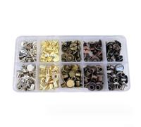 100Pcs Copper Leather Rivets For Clothing, Jackets, Jeans - High Strength Fasteners With Threaded Posts, Gold 5X6Mm Double Cap Rivets For Belts, Bags