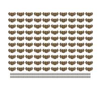 100Pcs Corner Protector, Iron Material Furniture Corner Decoration, Retro Elements Ancient Modern Style, Wooden Box Corner Protector with Nails for Cabinet Protection