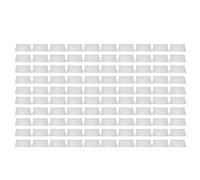100pcs Cosmetic Bag 6 Compartments Transparent Travel Organizer for Makeup Accessories